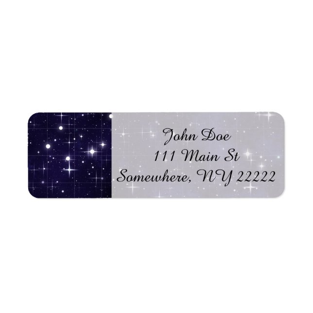 Starry Night Sky Grid Label (Front)
