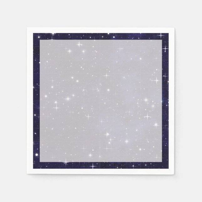 Starry Night Sky Grid Paper Napkins (Front)