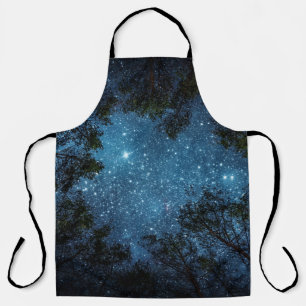 Starry night sky, Milky Way. Apron