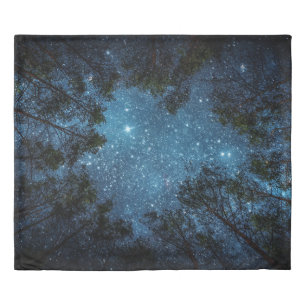 Starry night sky, Milky Way. Duvet Cover