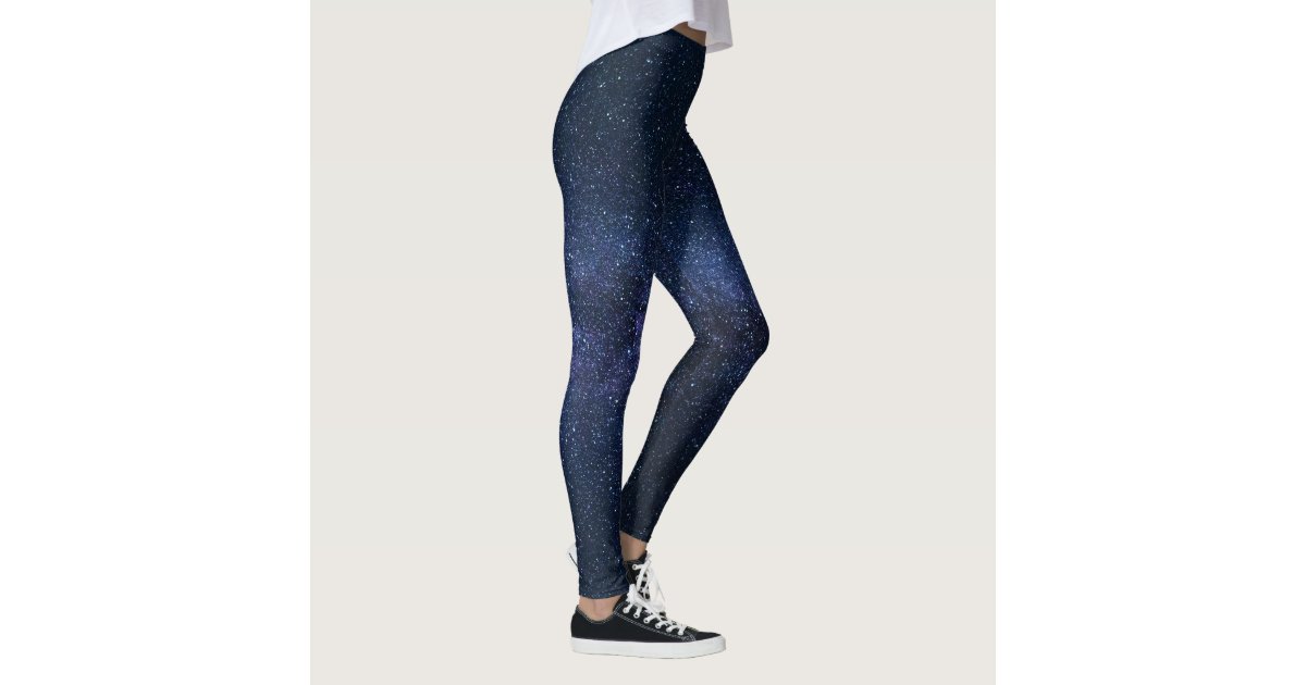 Cosmic Galaxy Leggings Starry Night Sky Milky Way Aurora Space