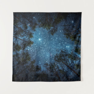 Starry night sky, Milky Way. Tapestry