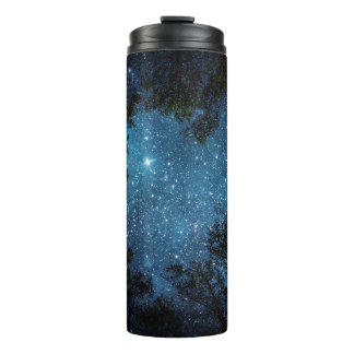 Starry night sky, Milky Way. Thermal Tumbler
