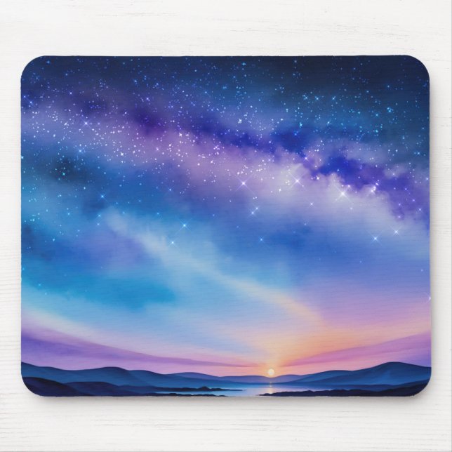 Starry Night Sky Mouse Pad (Front)