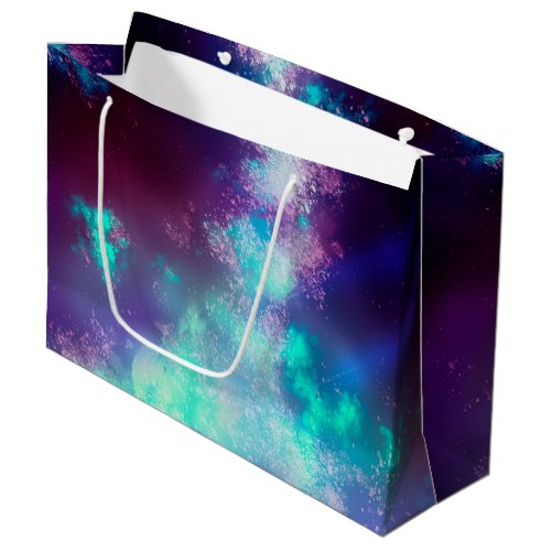 Starry Night Sky Neon Lights Birthday Gift Bag 