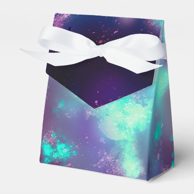 Starry night sky Neon Lights Favor Box (Front Side)