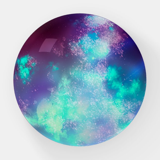 Starry Night Sky  Neon Lights Paperweight (Front)
