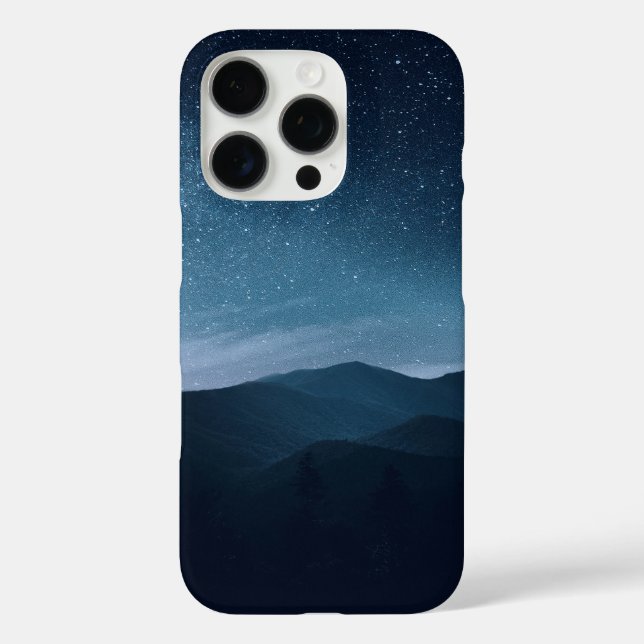 Starry Night Sky Over Mountain Range Case-Mate iPhone Case (Back)