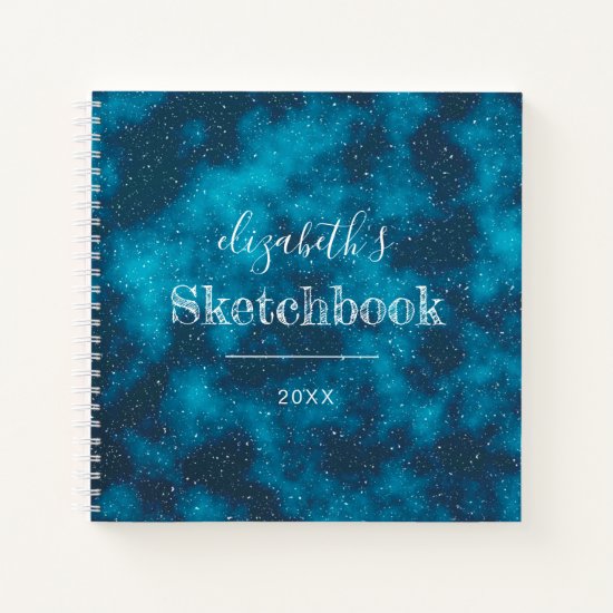 Starry Night Sky Personalized Artist's Sketchbook Notebook