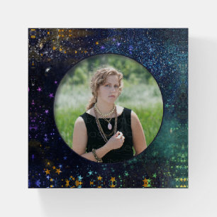 Starry night sky photo template paperweight