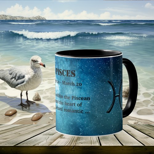 Starry Night Sky Pisces Astrology Zodiac Sign Mug