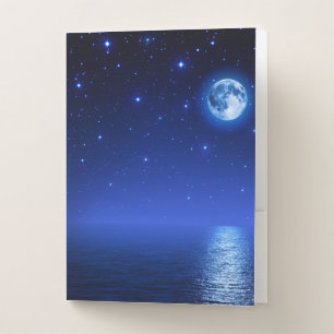 Starry night sky pocket folder