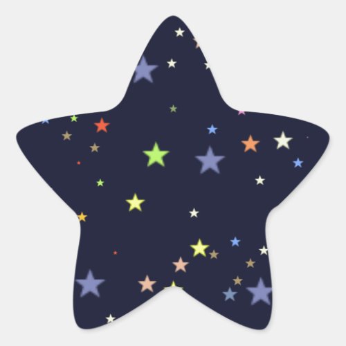 starry night sky star sticker