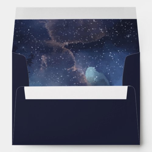 Starry Night Sky Wedding Envelope