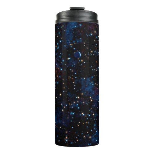 Starry night sky with stars and planets thermal tumbler
