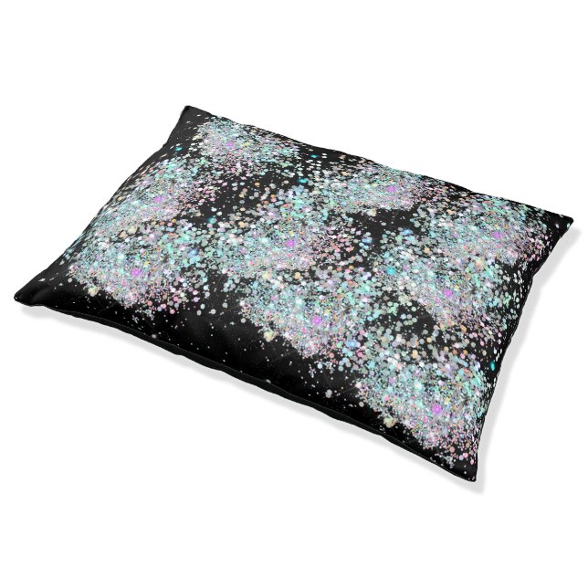 STARRY NIGHT SPARKLE PATTERNED PET BED (Angled)