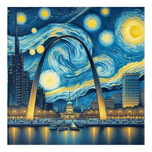 Starry Night St Louis Missouri Acrylic Print