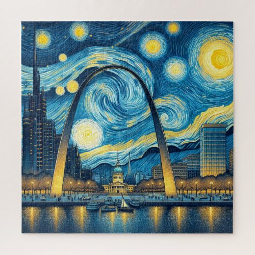 Starry Night St Louis Missouri Jigsaw Puzzle