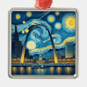 Starry Night St. Louis Missouri Metal Ornament