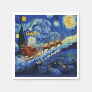 Starry Night St Nicholas Arrives In St Remy Napkins