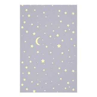 Moon And Star Stationery | Zazzle