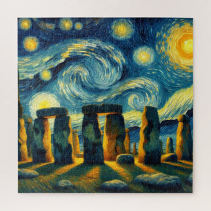 Starry Night Stonehenge Jigsaw Puzzle