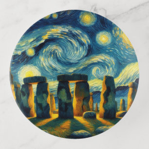 Starry Night Stonehenge Trinket Tray