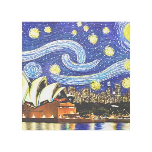 Starry Night Sydney Australia Opera House Gallery Wrap