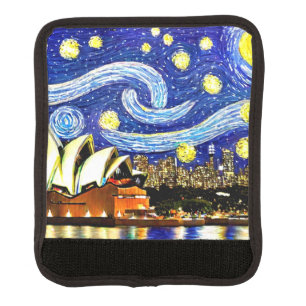 Starry Night Sydney Australia Opera House Luggage Handle Wrap