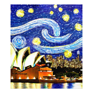 Starry Night Sydney Australia Opera House Photo Print