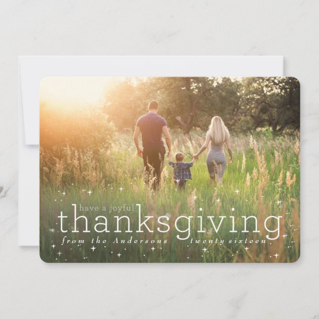 Starry Night Thanksgiving Holiday Card