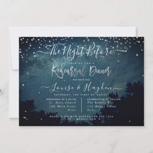 Starry Night The Night Before Rehearsal Announce Invitation
