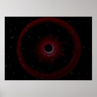 Starry Night Through a Black Hole Poster