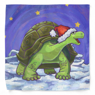 Starry Night Tortoise Christmas Bandana