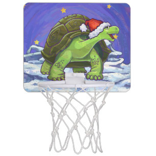 Starry Night Tortoise Christmas Mini Basketball Hoop