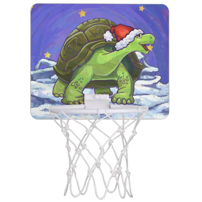Starry Night Tortoise Christmas Mini Basketball Hoop (Front)