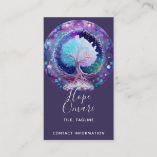 Starry Night Tree of Life Business Card