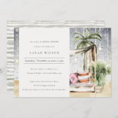 Starry Night Tropical Cabana Bridal Shower Invite (Front/Back)
