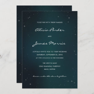 Starry Night - Under The Stars Wedding Invitation