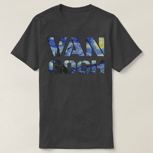 Starry Night Van Gogh Art Painting Vincent Van Gog T-Shirt (Design Front)