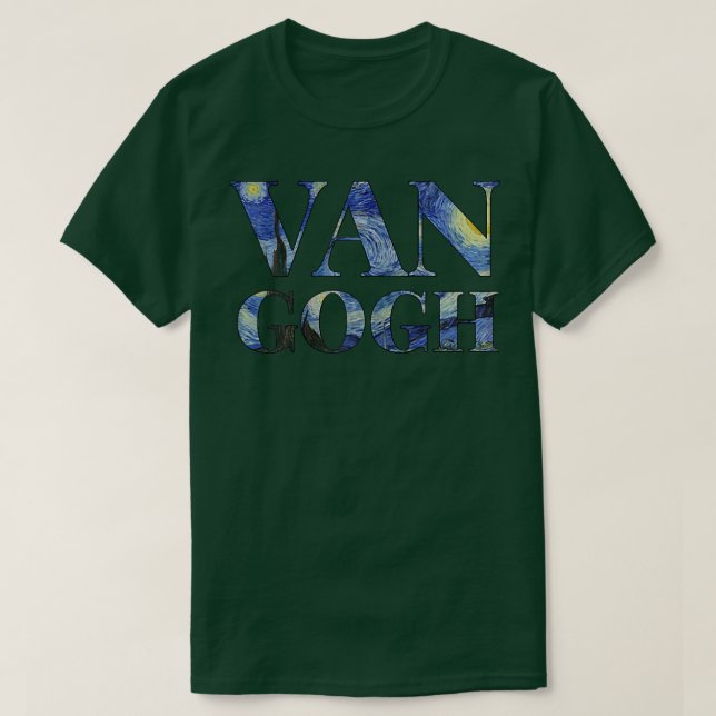 Starry Night Van Gogh Art Painting Vincent Van Gog T-Shirt (Design Front)