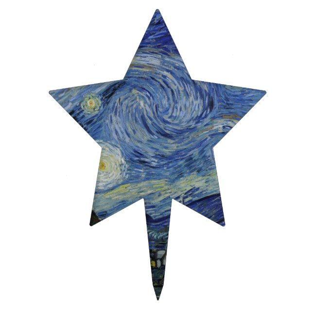 Starry Night Van Gogh Cake Topper (Front)