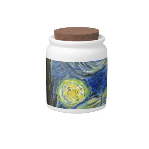 Starry Night Van Gogh Candy Jar