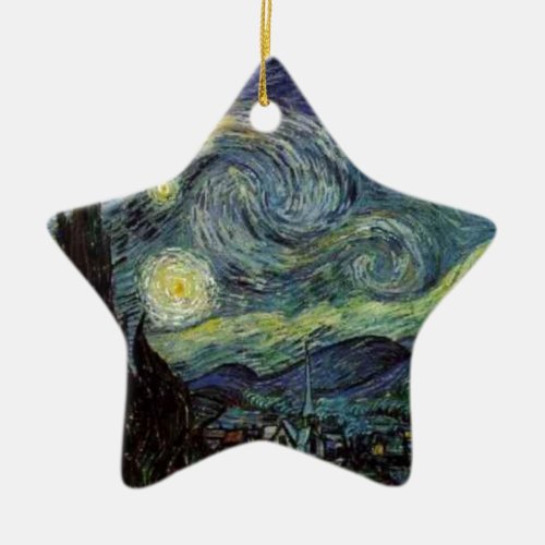 Starry Night _ van Gogh Ceramic Ornament