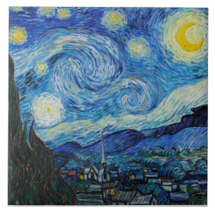 Starry Night, Van Gogh Ceramic Tile