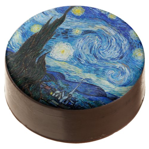 Starry Night Van Gogh chocolate dipped Oreos
