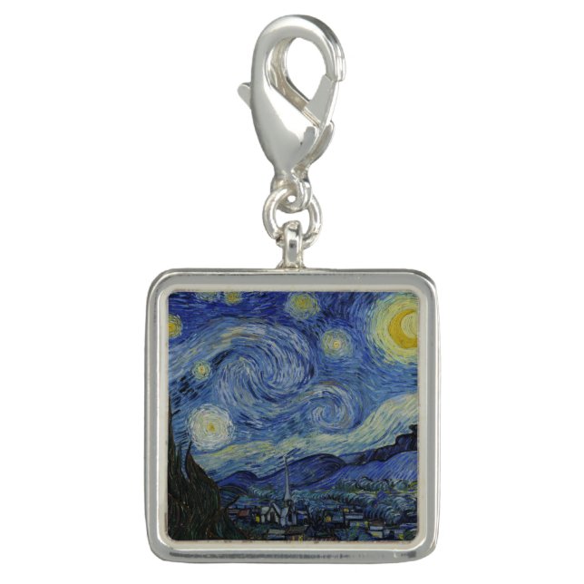 Starry Night & Van Gogh /famous vintage art Charm (Front)