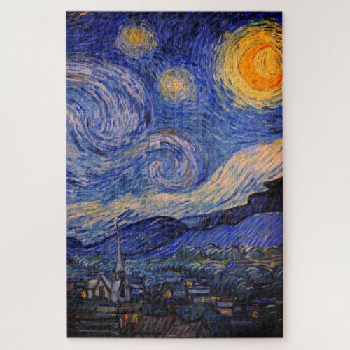 Starry Night  Van Gogh famous vintage art Jigsaw Puzzle