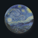 Starry Night & Van Gogh /famous vintage art Paper Plates<br><div class="desc">Paper Plates (party): World of Dutch famous vintage artworks - "The Starry Night" & Vincent van Gogh is an oil on canvas painted in June 1889, it describes the view from the east-facing window of his asylum room at Saint-Rémy-de-Provence, just before sunrise. Van Gogh is post-impressionist painter and the Starry...</div>