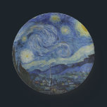 Starry Night & Van Gogh /famous vintage art Paper Plates<br><div class="desc">Paper Plates (party): World of Dutch famous vintage artworks - "The Starry Night" & Vincent van Gogh is an oil on canvas painted in June 1889, it describes the view from the east-facing window of his asylum room at Saint-Rémy-de-Provence, just before sunrise. Van Gogh is post-impressionist painter and the Starry...</div>
